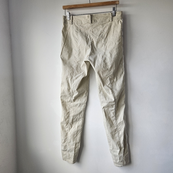 Annette Goertz Germany 2020 Cream And White Stripe Split Hem Leisure Pants - Picture 9 of 15